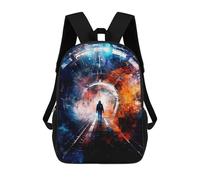 sinyumoney Silhouette in A Futuristic Tunnel School Bags High Secondary School Bags Casual Backpack for Camping Outdoor Adventures And Daily Travel 17inch