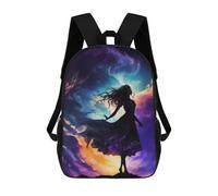sinyumoney Silhouette in Cosmic Dance Backpack School Business Durable Laptop Bag for Teenage Girls Boys Women Men 17inch