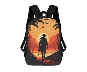sinyumoney Silhouette Journey at Sunset Backpack School Bag Large Water Resistant Laptop Backpack for Teenage Girls Boys Women Men 17inch
