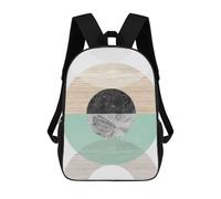 sinyumoney Simple Geometry 10 Kids Backpack Girls 3D School Bags, Children's Rucksack Toddler Schoolbag,Casual Daypacks Fashion Bookbag Bag 17inch