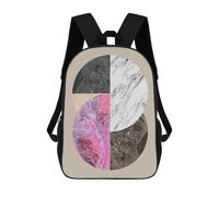 sinyumoney Simple Geometry 6 School Bags School Secondary High School College Backpack Travel for Campus Outdoor Travel Sports 17inch