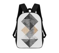 sinyumoney Simple Geometry 9 Kids Backpack Girls 3D School Bags, Children's Rucksack Toddler Schoolbag,Casual Daypacks Fashion Bookbag Bag 17inch