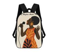 sinyumoney Singer with Microphone, Rhythm And Freedom Rucksack Lightweight Airport College Students Back Pack- Perfect for Travel, Work And Daily Use 17inch
