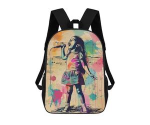 sinyumoney Sirens Kids Song Backpack School Work Laptop Backpack Rucksack Bag for Men, Women & Teenage Boys 17inch