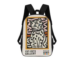 sinyumoney Sitting Retro Cat Backpack School Bag Water Resistant Travel Backpack Computer Bag for Camping Outdoor Adventures And Daily Travel 17inch