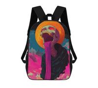 sinyumoney Skeleton School Bag Bookbag 3D Printed Children's Backpacks for Kids Boy Girl Book Bags Kids School Bag Travel Rucksacks 17inch