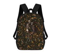sinyumoney Skeletons in The Garden of Flowers Backpack School Bag Business Laptop Rucksack Bag Unisex Casual Daypack for School/Work/Travel 17inch
