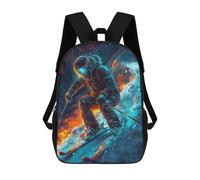 sinyumoney Skiing Digital Art School Backpack Water Resistant Travel Backpack Computer Bag - Perfect for Travel, Work And Daily Use 17inch