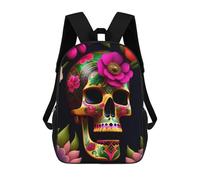 sinyumoney Skull 63 Backpack School Bag Large Water Resistant Laptop Backpack for Girls Boys Teenage 17inch