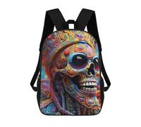 sinyumoney Skull Backpack School Bag Secondary Causal Travel High School Bags for School/Work/Travel 17inch
