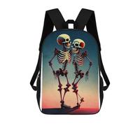 sinyumoney Skull Dancing School Bags Secondary Causal Travel High School Bags for School/Work/Travel 17inch