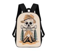 sinyumoney Skull Dangers Rucksack Lightweight Casual Daypack School Backpacks for Campus Outdoor Travel Sports 17inch