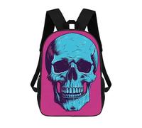 sinyumoney Skull Halloween Retro Children's School Backpack 3D Printed for Kids Travel Rucksacks Book Bags for Boys Elementary School Students 17inch