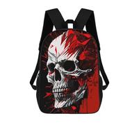 sinyumoney Skull Head 5 Children's Backpacks School 3D Printed Bag Bookbag for Kids Travel Rucksacks Boy Girl Book Bags Kids School Bag 17inch