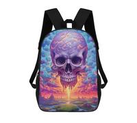 sinyumoney Skull in A Dreamlike Landscape School Bags Business Laptop Rucksack Bag Unisex Casual Daypack for Camping Outdoor Adventures And Daily Travel 17inch