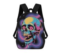 sinyumoney Skull in Space Backpack School Lightweight Casual Daypack School Backpacks for Boys/Girls/Teenagers 17inch