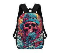 sinyumoney Skull in Turban Backpack School Computer Rucksack for School/Work/Travel for Boys/Girls/Teenagers 17inch