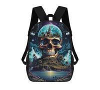 sinyumoney Skull Island Fantasy School Bags Daypacks Business Backpack Water Resistant Bookbag for Men, Women & Teenage Boys 17inch