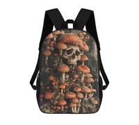 sinyumoney Skull Mushrooms Death Backpacks Kids Student Schoolbag,3D Printed Backpacks,Elementary And Middle School Students Backpacks for Boys Girls 17inch