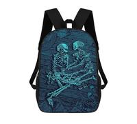 sinyumoney Skull Skeleton Backpack School Rucksack Casual Daypacks School Work Travel Bag for Men/Women 17inch
