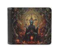 sinyumoney Skull Throne Dark Fantasy Art 3D Print Clutch Purse Use Holds Bills RFID Blocking Soft Convenient Wallets Craftsmanship Gifts 11.7cm*9.5cm