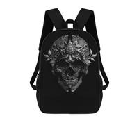 sinyumoney Skull with Voodoo Mask Backpacks Kids Student Schoolbag,3D Printed Backpacks,Elementary And Middle School Students Backpacks for Boys Girls 17inch
