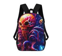 sinyumoney Skulls And Tentacles Backpack School Rucksack Casual Daypacks School Work Travel Bag for Camping Outdoor Adventures And Daily Travel 17inch