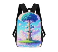 sinyumoney Sky Island with Giant Tree Kids Backpacks Children Bag,Anime Bag,Large Capacity Kids Backpack, 3D Printed Children's,Student Schoolbag,Kids Boys Girls School Bag 17inch