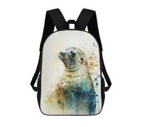 sinyumoney Sleek Seal Watercolor School Backpack Travel College Rucksack Backpacks for Campus Outdoor Travel Sports 17inch