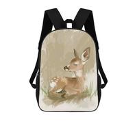 sinyumoney Sleeping Baby Deer Nursery Illustration School Backpack Business Laptop Rucksack Bag Unisex Casual Daypack for Boys/Girls/Teenagers 17inch