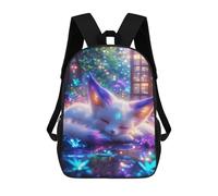 sinyumoney Sleeping Baby Kitsune School Bag 3D Printed 17inch Backpacks Fashion Kids School Backpack Rucksacks for Boys Elementary And Middle School Students