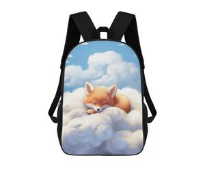 sinyumoney Sleeping Baby Red Fox Backpack School Secondary Causal Travel High School Bags for Boys/Girls/Teenagers 17inch