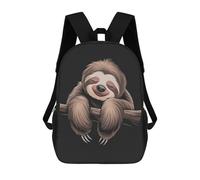 sinyumoney Sleeping Cute Sloth Illustration 3D Printed Children's School Backpack for Kids High Capacity Travel Rucksacks Book Bags Kids School Bag Back Pack 17inch