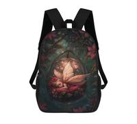 sinyumoney Sleeping Fairy in A Magical Glass Orb 3D Printed 17inch Kids School Backpack School Bag Fashion Rucksacks for Boys Elementary And Middle School Students