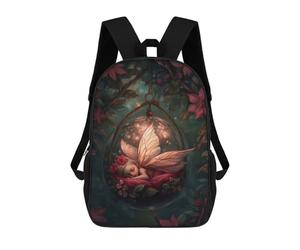 sinyumoney Sleeping Fairy in A Magical Glass Orb School Backpack Secondary Causal Travel High School Bags for Teenage Girls Boys Women Men 17inch