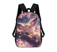 sinyumoney Sleeping Fox in Cherry Blossoms School Bags School Secondary High School College Backpack Travel for Campus Outdoor Travel Sports 17inch