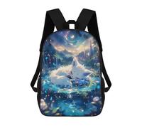 sinyumoney Sleeping Fox in Fantasy Forest School Backpack Fashion Stationery Backpack Waterproof Casual Daypacks for Teenage Girls Boys Women Men 17inch