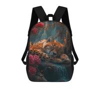 sinyumoney Sleeping Jaguar in Amazon Rainforest Backpack School Daypacks Business Backpack Water Resistant Bookbag for Camping Outdoor Adventures And Daily Travel 17inch
