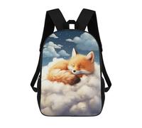 sinyumoney Sleeping Red Fox Backpack School Rucksack Casual Daypacks School Work Travel Bag for Girl, Teen Girls 17inch