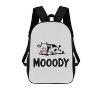 sinyumoney Sleepy Cow Mood Backpack 3D Printed Kids School Backpack High Capacity Travel Backpacks Book Bags Kids Backpack 17inch