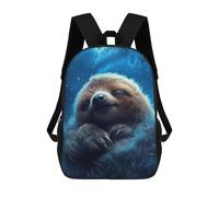 sinyumoney Sleepy Sloth in Clouds Kids School Backpack 3D Printed Backpacks Fashion School Bag Rucksacks for Boys Elementary And Middle School Students 17inch