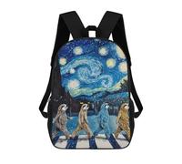 sinyumoney Sloth Abbey Road Backpack School Bag Rucksack for Girls Boys Backpacks Large Capacity Kids Back Pack Lightweight School Bags for Children Students 17inch