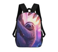 sinyumoney Sloth Aesthetic Sunset Children's School Backpack 3D Printed for Kids Travel Rucksacks Book Bags Kids School Bag 17inch