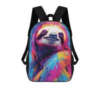 sinyumoney Sloth Animal Kids' Backpack 3D Printing School Bag Boys Cool Daypacks Casual Knapsack Fun Back Bag for Kids And Teenager 17inch