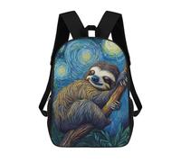 sinyumoney Sloth in Starry Night School Backpack Large Water Resistant Laptop Backpack for Girls Boys Teenage 17inch