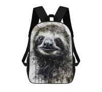 sinyumoney Sloth Slow And Steady School Backpack School Bags for Girls Boys Backpack with Pocket Fashion School Bag Kids Backpack 17inch