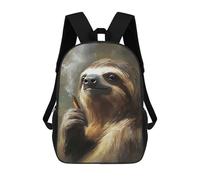 sinyumoney Sloth Smoking Cigar Backpack School Daypacks Business Backpack Water Resistant Bookbag for Teenage Girls Boys Women Men 17inch