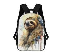 sinyumoney Sloth Watercolor Design Kids Backpack, Kids School Bag 3D Printed School Backpacks for Boys And Teenager School Students 17inch