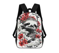 sinyumoney Sloth with Cherry Blossoms Children's School Backpack Fashion Casual 17inch 3D Printed School Bags Boy School Backpack Large Backpack