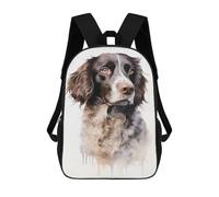 sinyumoney Small Munsterlander Dog Backpack School Bag Secondary Causal Travel High School Bags for School/Work/Travel 17inch